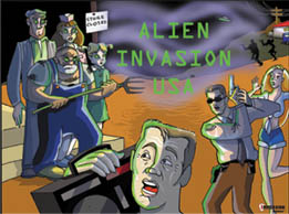 Alien Invasion USA (englisch) - Auerirdische und die "Men in Black" bedrohen eine Kleinstadt.