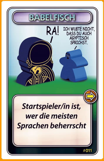 Startspieler Spielkarte