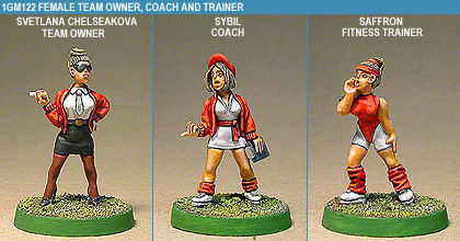 GRIDIRON FEMALE TEAM OWNER, COACH AND TRAINER - Blood Bowl Fhrungsspitze (Menschenteam)