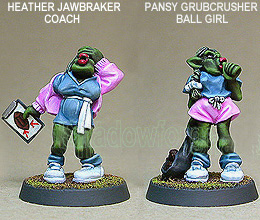 GRIDIRON ORC TEAM COACH AND BALL GIRL - Blood Bowl Fhrungsspitze (Orkteam)