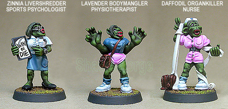 GRIDIRON FEMALE NURSE, PHYSIO AND PSYCHOLOGIST - weibliche Blood Bowl Teambegleiter (Menschen)